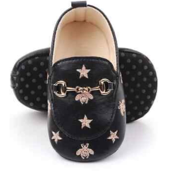 Baby slip on leather moccasin shoes - Picture 3 of 3